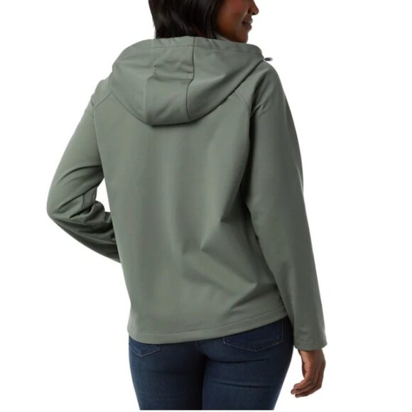 32 Degrees Heat Womens Size XS Green Full-Zip Hoodie Jacket Softshell a1685 - Picture 3 of 10